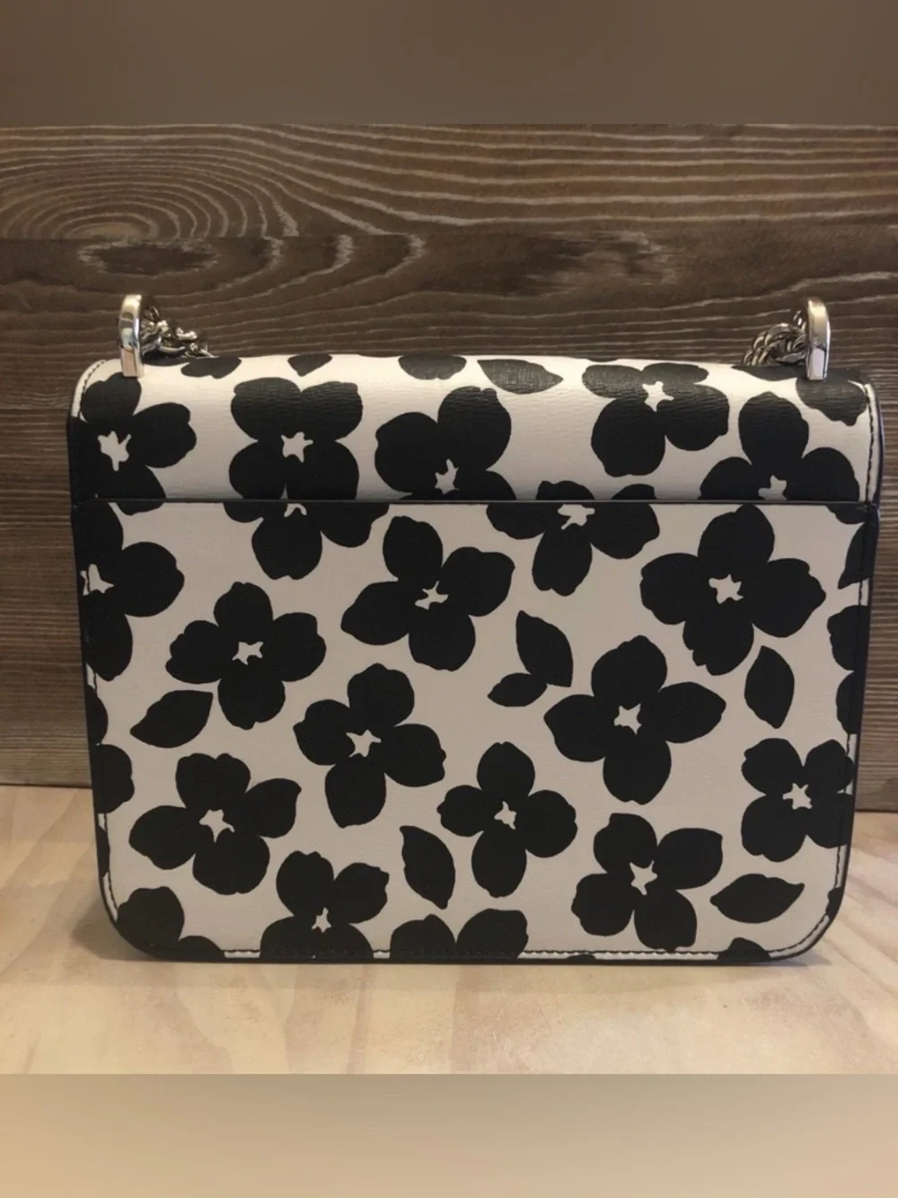 Kate Spade New York Black & White Floral Crossbody Bag - Picture 11 of 12